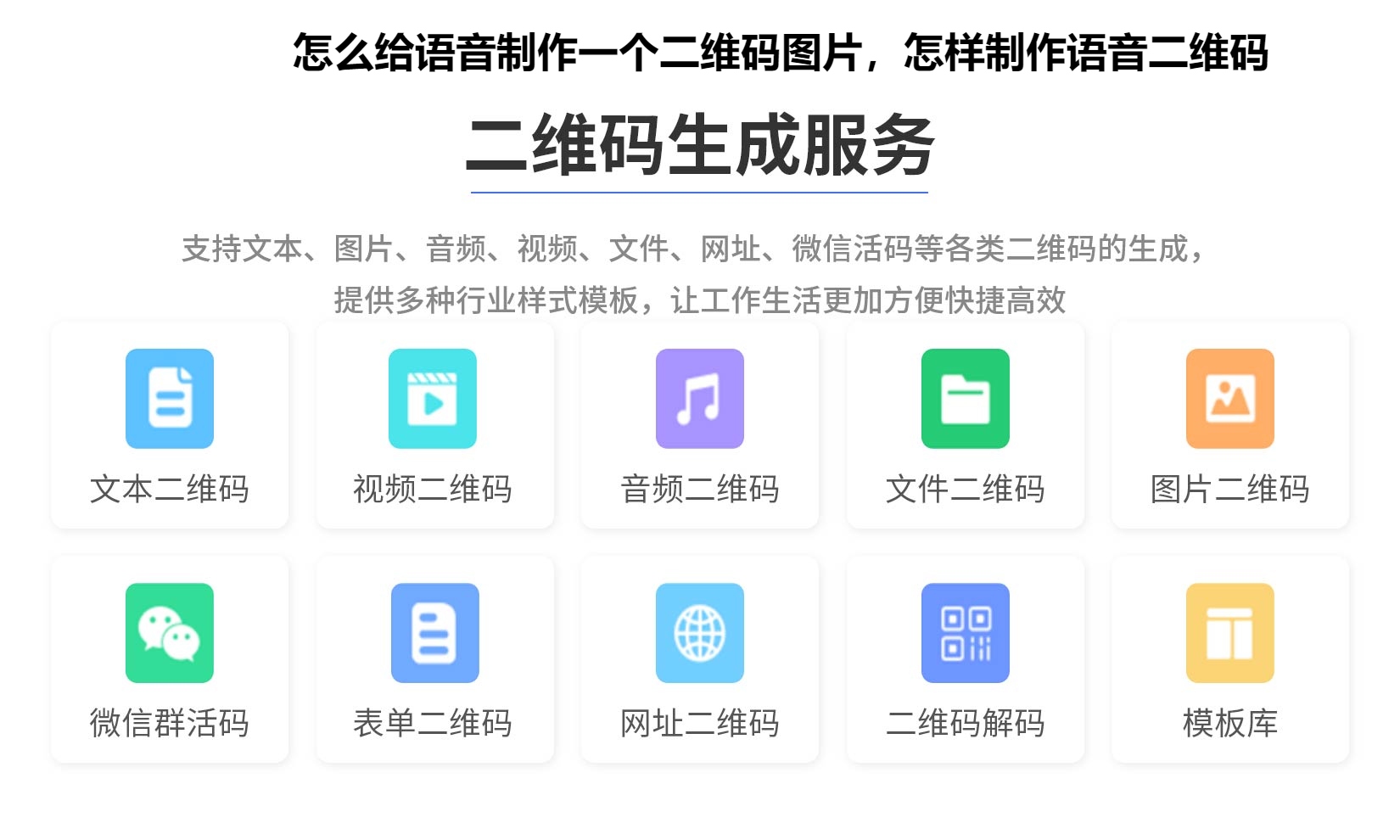 图片 怎么给语音制作一个二维码图片,怎样制作语音二维码