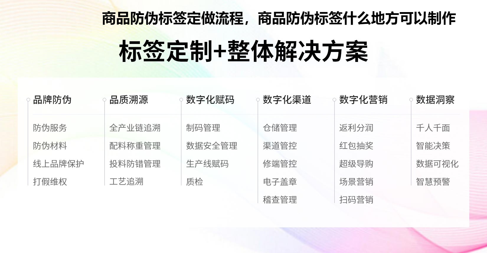 商品防伪标签定做流程，商品防伪标签什么地方可以制作