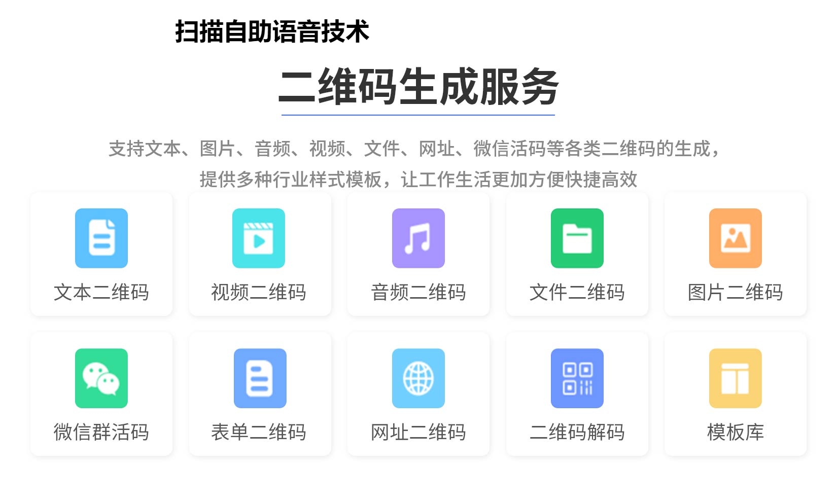 扫描自助语音技术