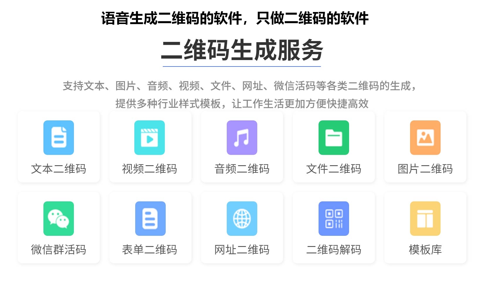 图片 语音生成二维码的软件,只做二维码的软件