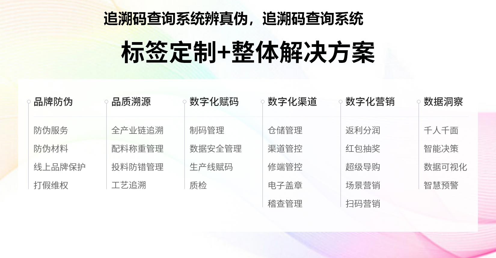 追溯码查询系统辨真伪，追溯码查询系统