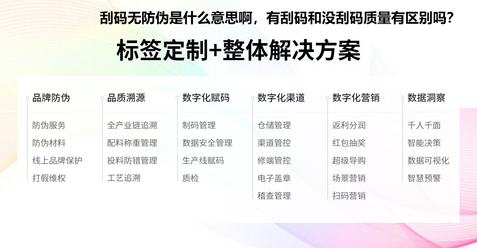 刮码无防伪是什么意思啊，有刮码和没刮码质量有区别吗？