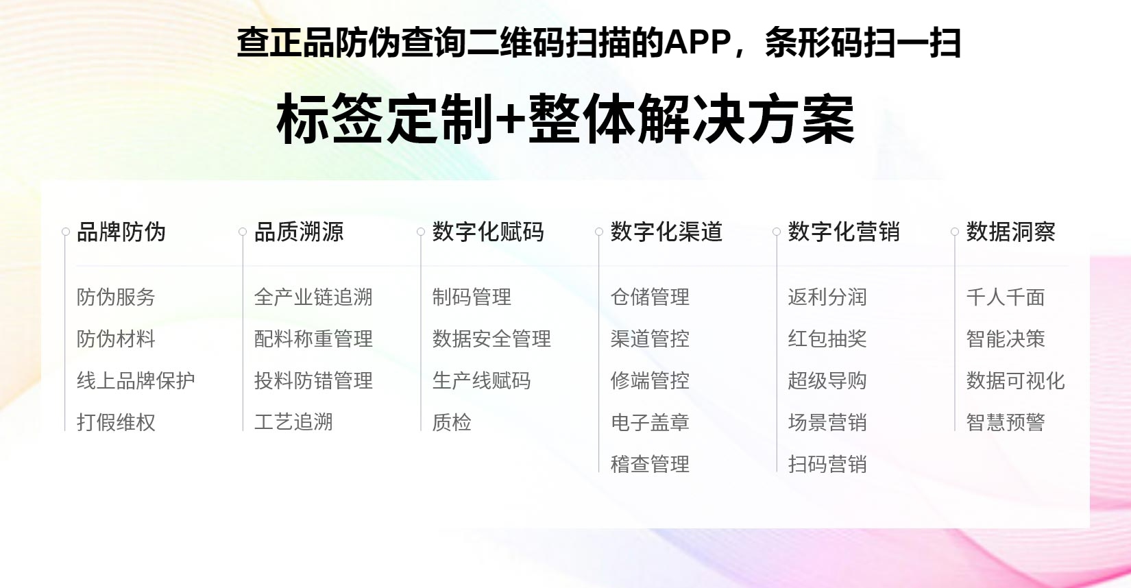 查正品防伪查询二维码扫描的APP，条形码扫一扫