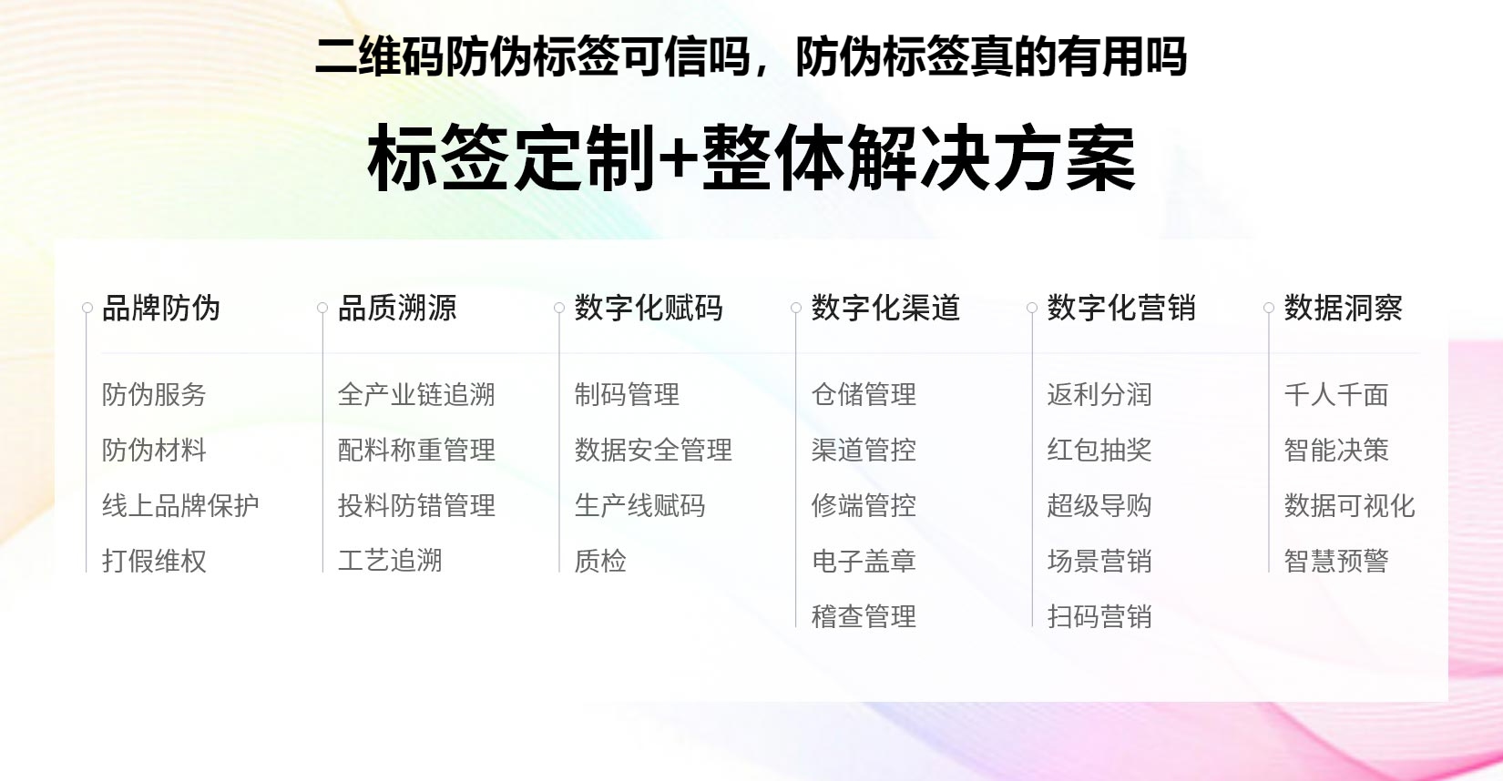 二维码防伪标签可信吗，防伪标签真的有用吗