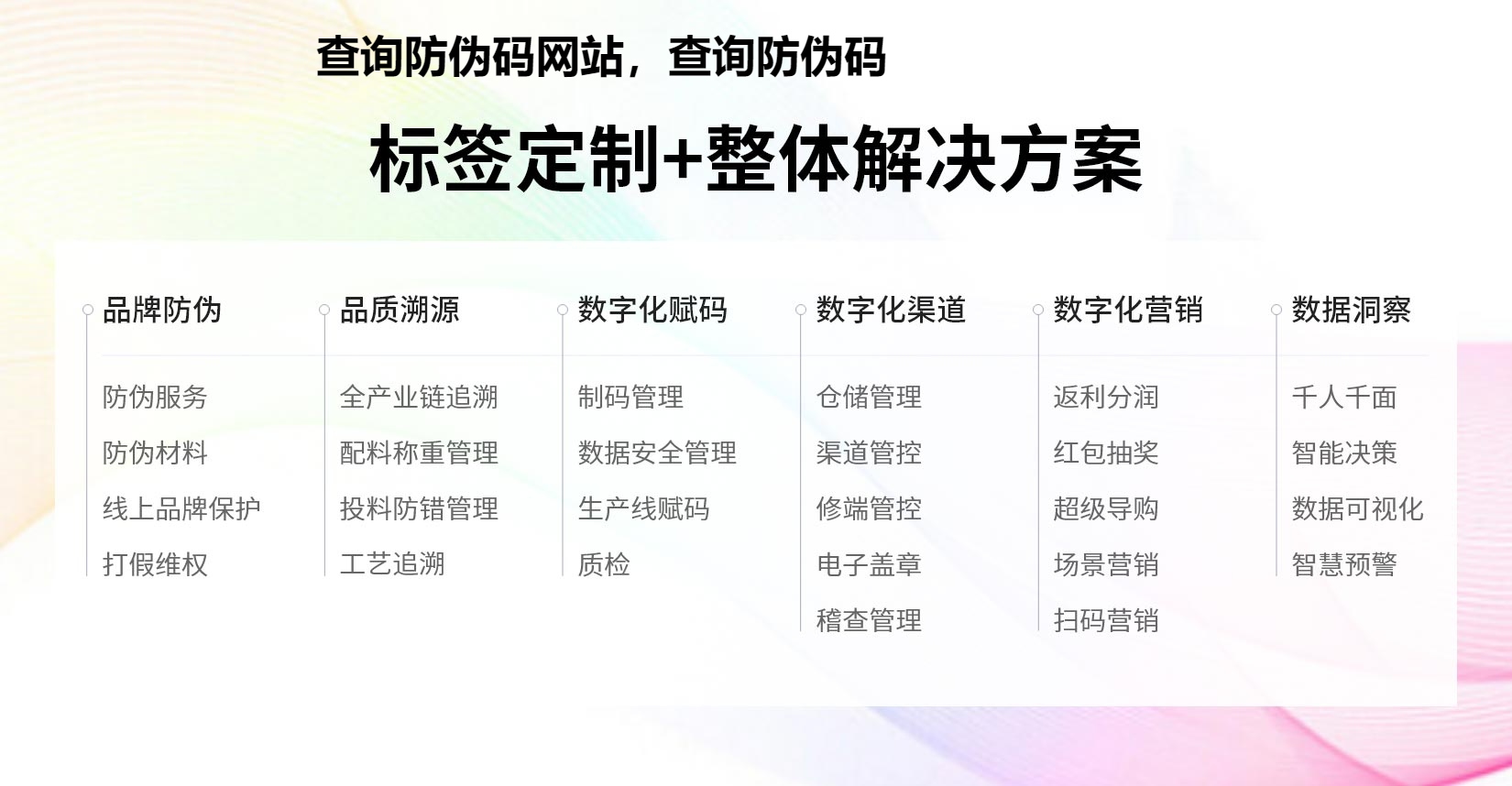 查询防伪码网站，查询防伪码