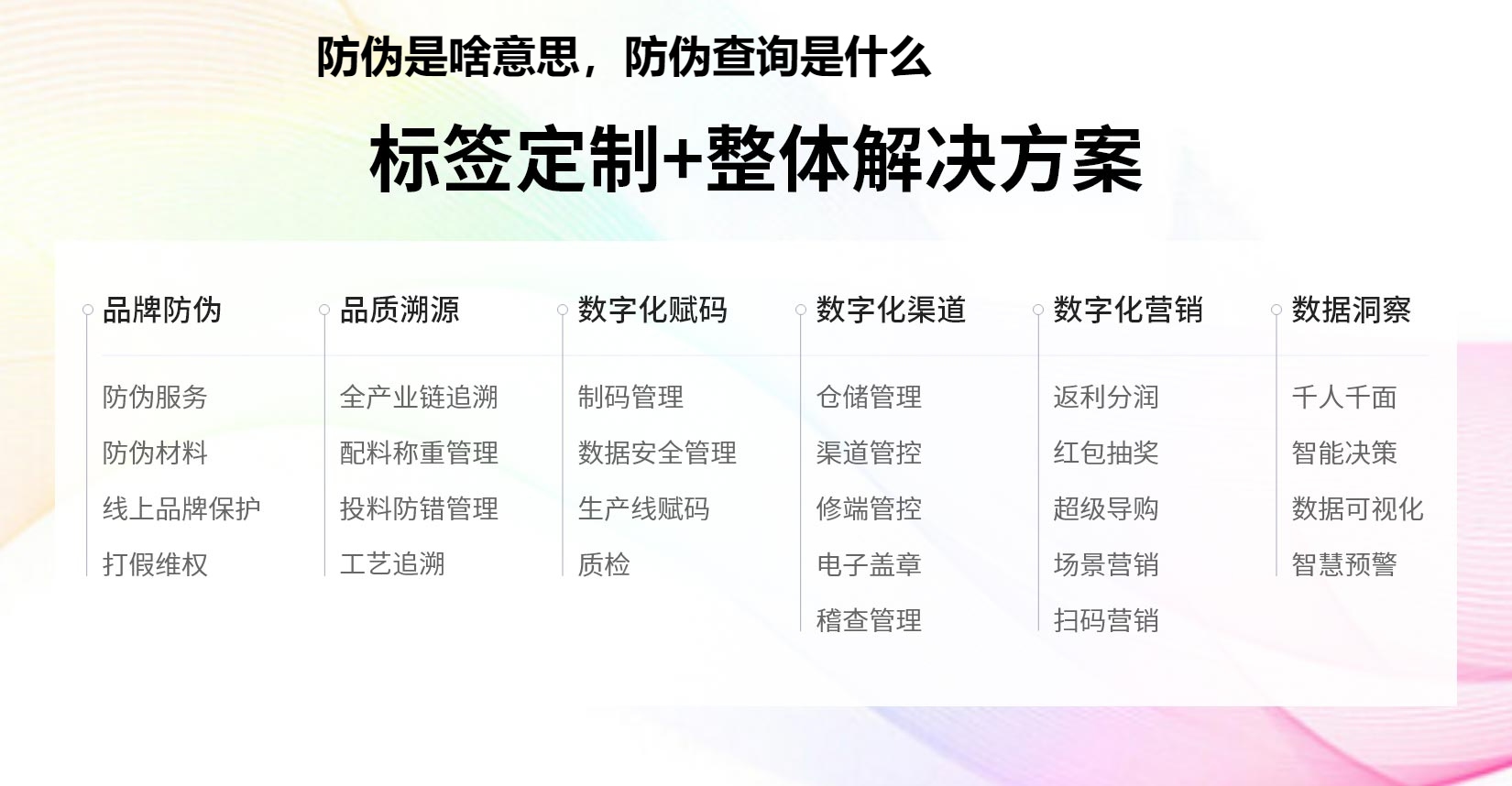 防伪是啥意思，防伪查询是什么