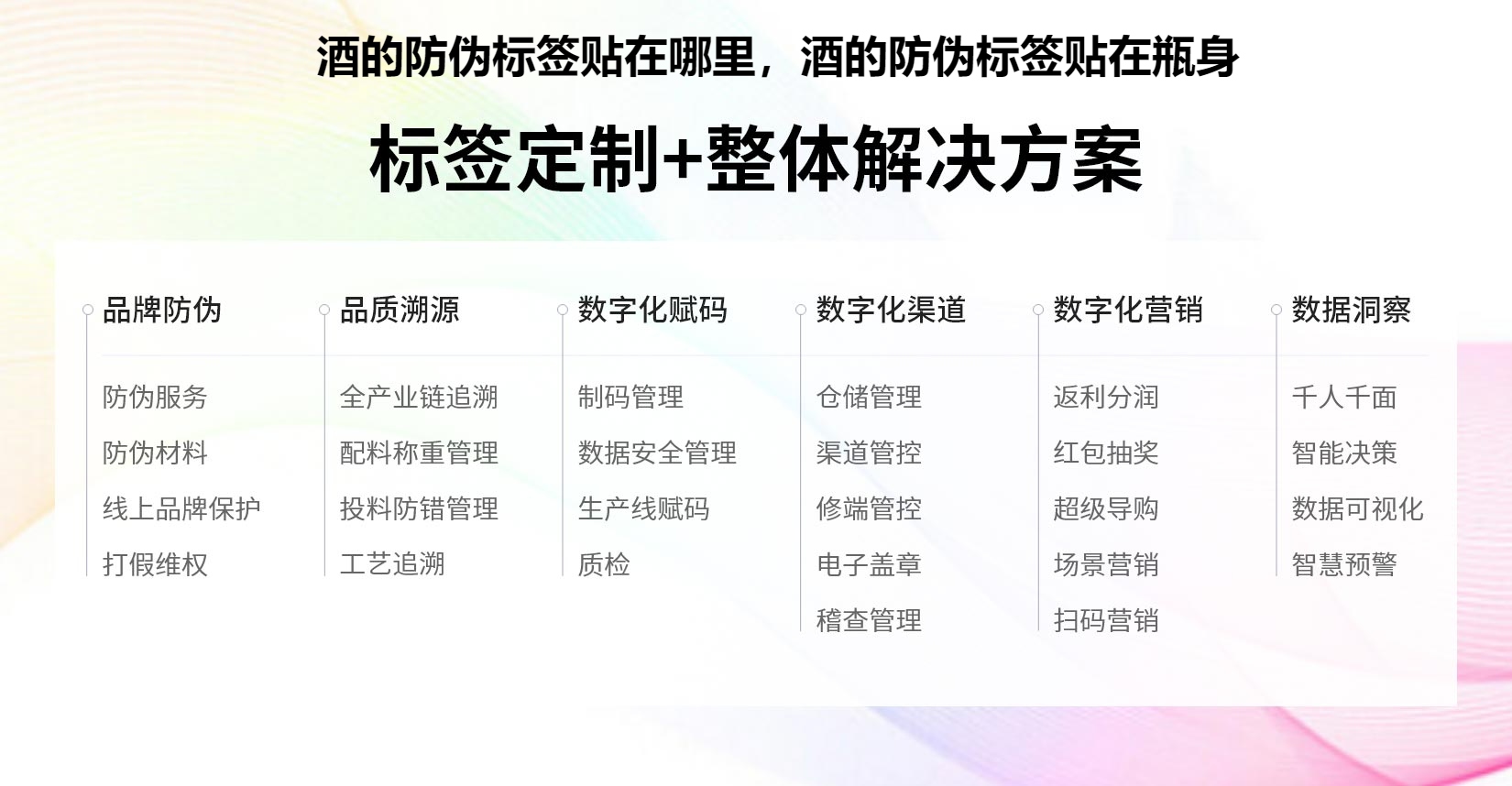 酒的防伪标签贴在哪里，酒的防伪标签贴在瓶身