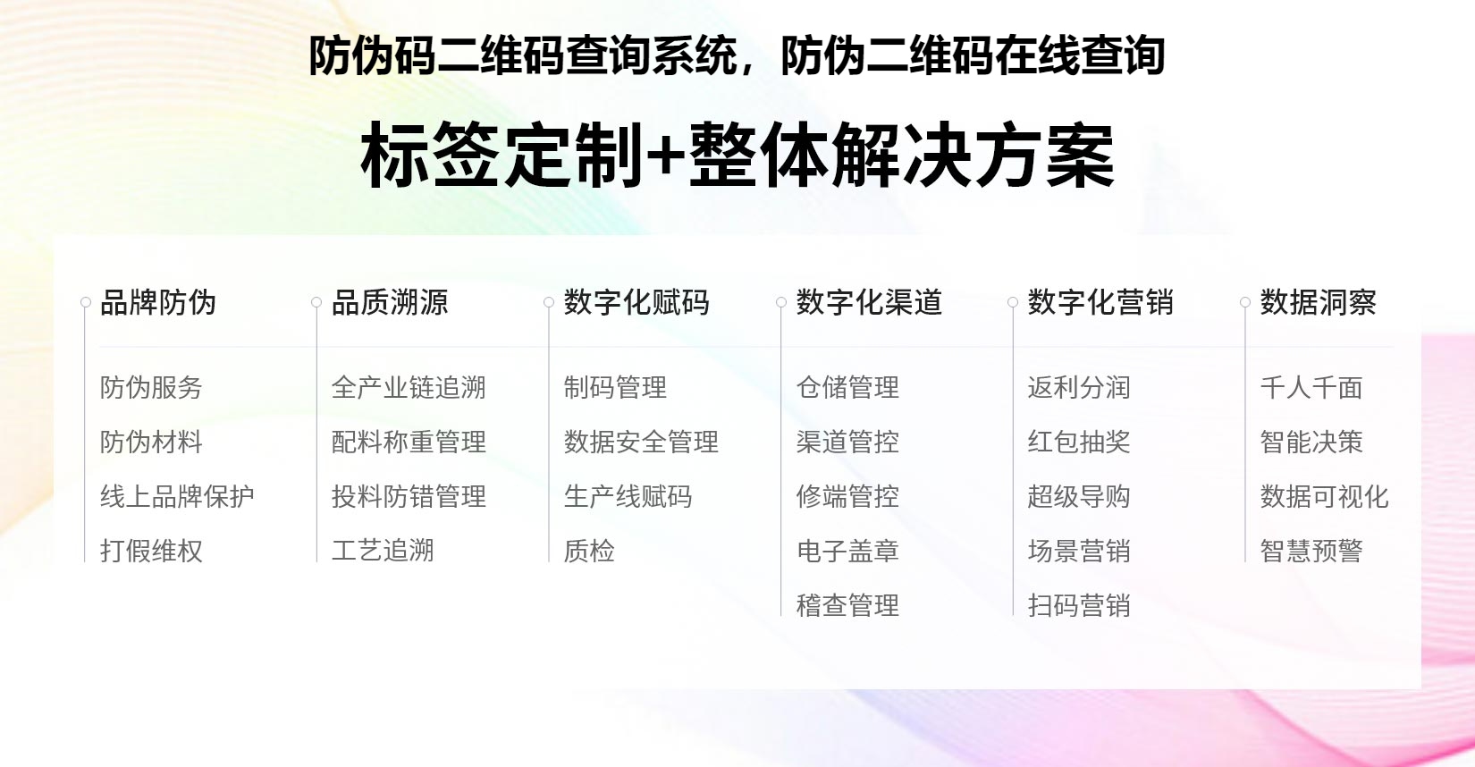 防伪码二维码查询系统，防伪二维码在线查询