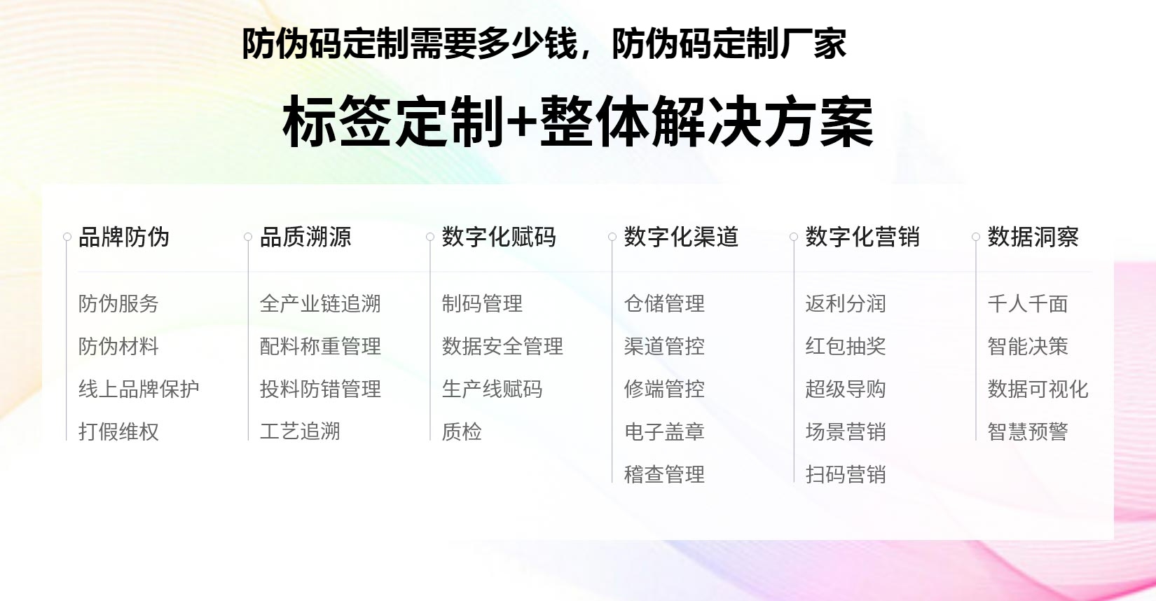 防伪码定制需要多少钱，防伪码定制厂家