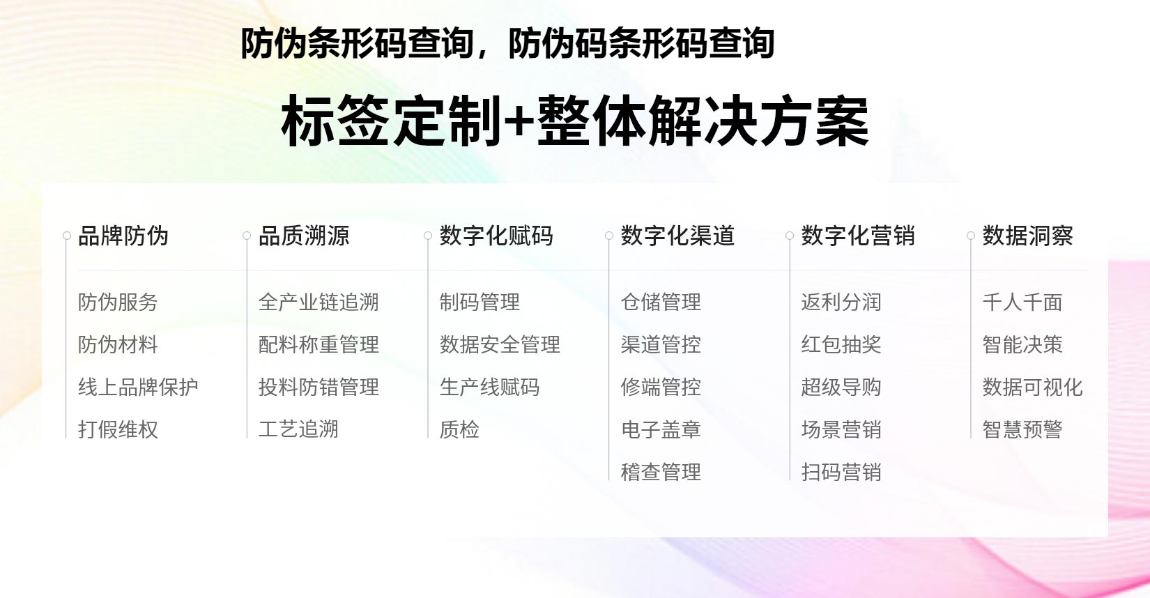 防伪条形码查询，防伪码条形码查询