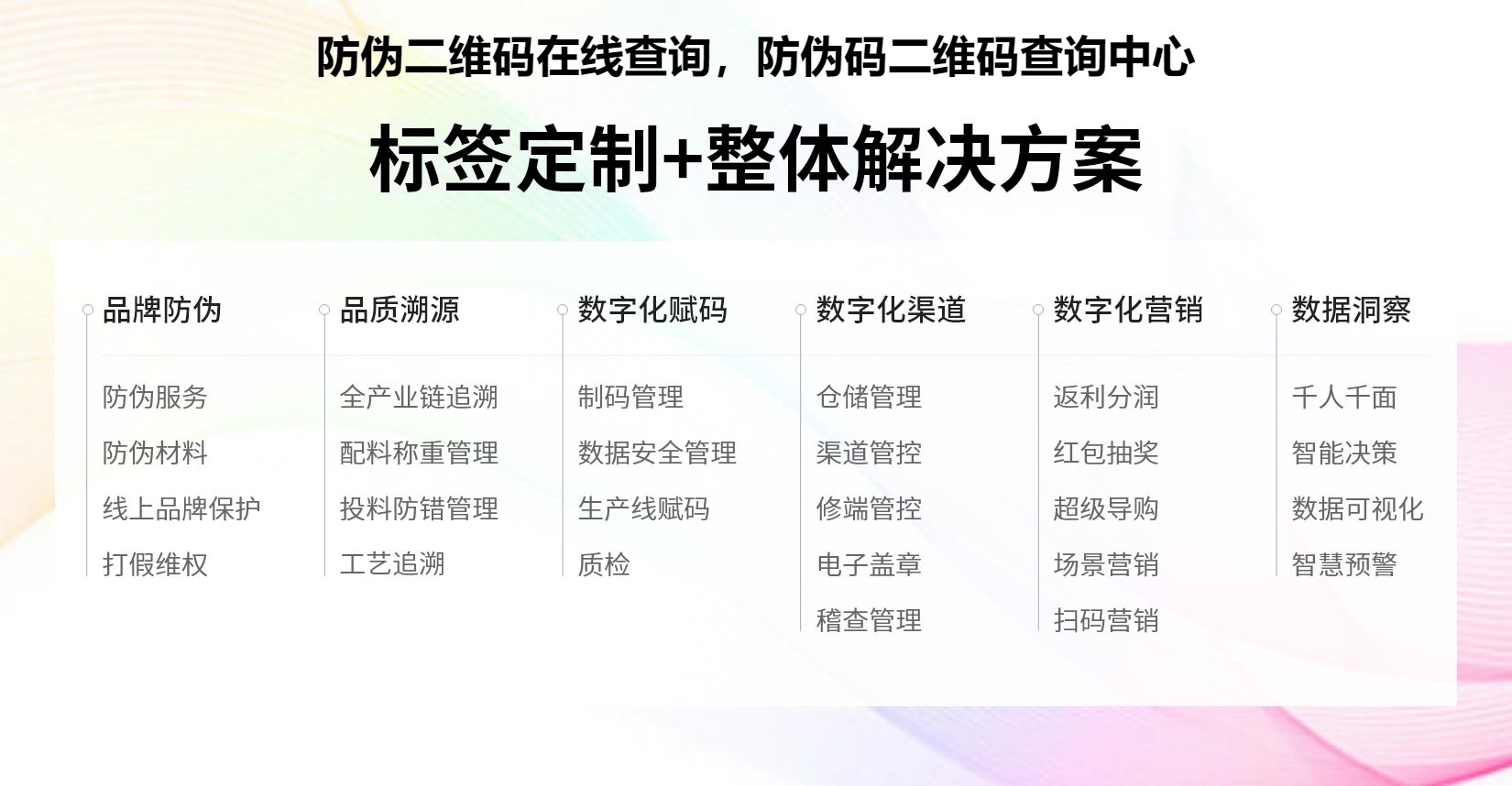 防伪二维码在线查询，防伪码二维码查询中心