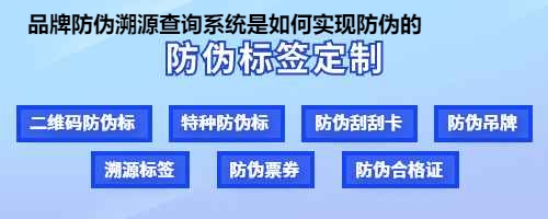 品牌防伪溯源查询系统是如何实现防伪的