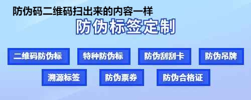 防伪码二维码扫出来的内容一样