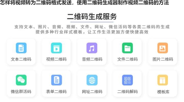 怎样将视频转为二维码格式发送，使用二维码生成器制作视频二维码的方法