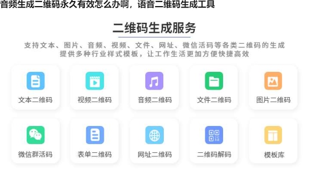 图片 音频生成二维码永久有效怎么办啊,语音二维码生成工具