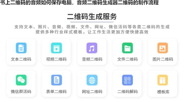 图片 书上二维码的音频如何保存电脑,音频二维码生成器二维码的制作流程