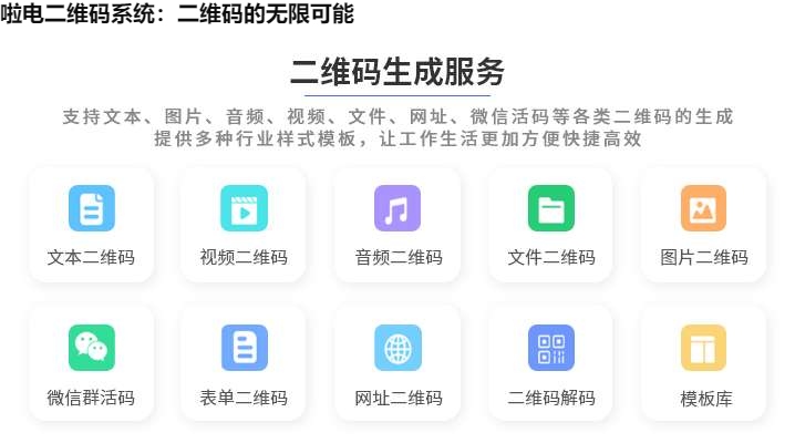 啦电二维码系统：二维码的无限可能