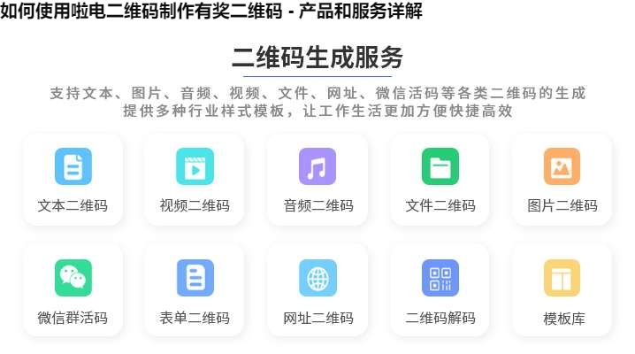 如何使用啦电二维码制作有奖二维码 - 产品和服务详解
