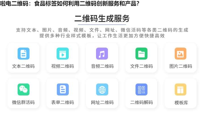 图片 啦电二维码:食品标签如何利用二维码创新服务和产品?