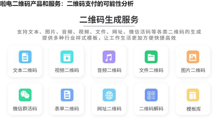 啦电二维码产品和服务：二维码支付的可能性分析