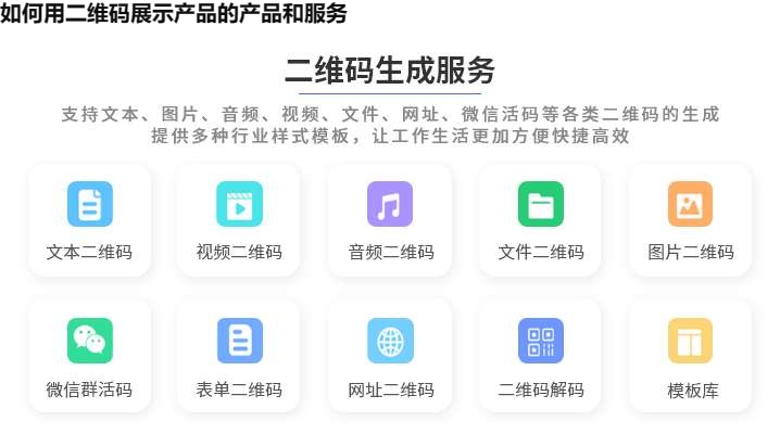 如何用二维码展示产品的产品和服务