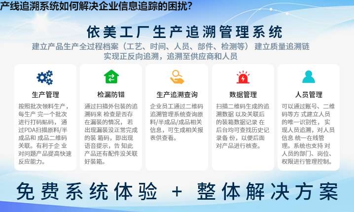 产线追溯系统如何解决企业信息追踪的困扰？