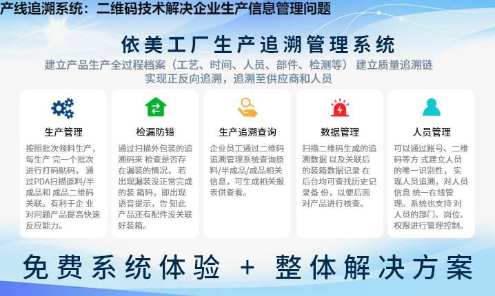 产线追溯系统：二维码技术解决企业生产信息管理问题