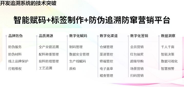 开发追溯系统的技术突破