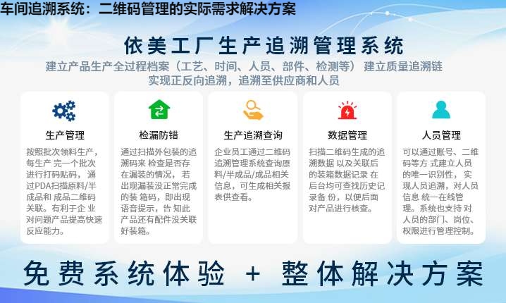 车间追溯系统：二维码管理的实际需求解决方案