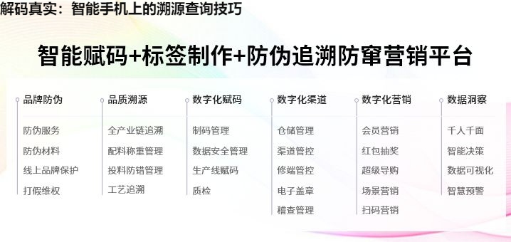 解码真实：智能手机上的溯源查询技巧