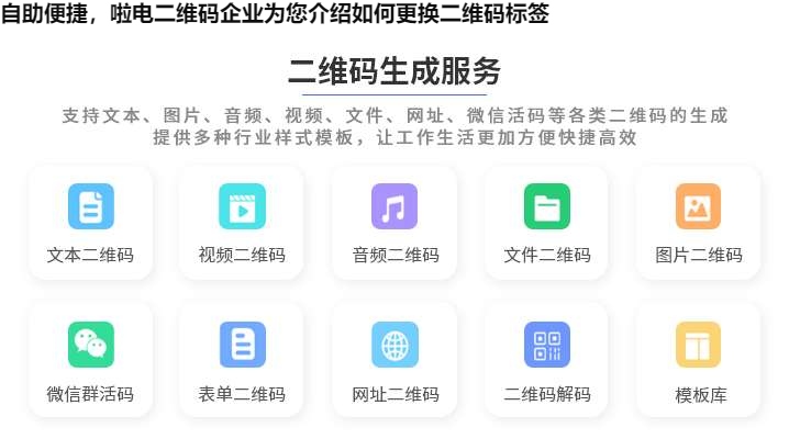 自助便捷，啦电二维码企业为您介绍如何更换二维码标签