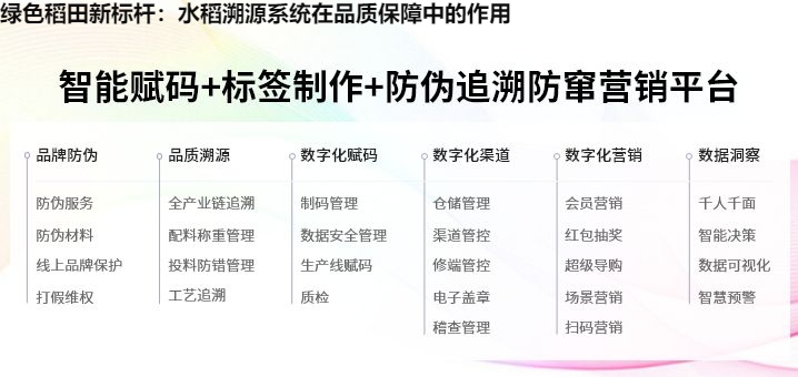 绿色稻田新标杆：水稻溯源系统在品质保障中的作用