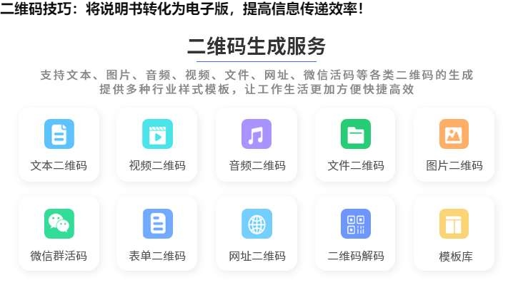 图片 二维码技巧:将说明书转化为电子版,提高信息传递效率!