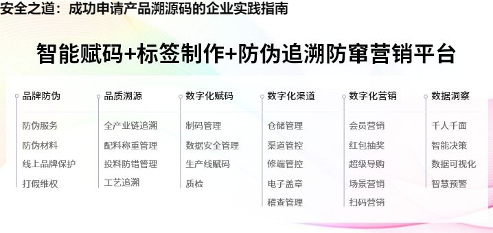 安全之道：成功申请产品溯源码的企业实践指南