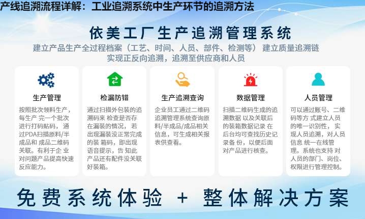 产线追溯流程详解：工业追溯系统中生产环节的追溯方法