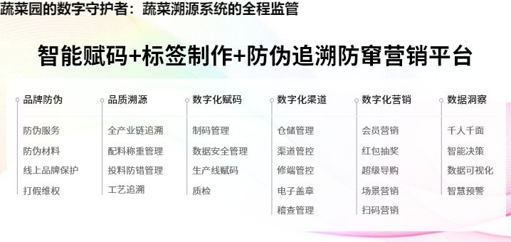 蔬菜园的数字守护者：蔬菜溯源系统的全程监管