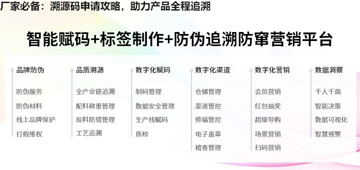 厂家必备：溯源码申请攻略，助力产品全程追溯