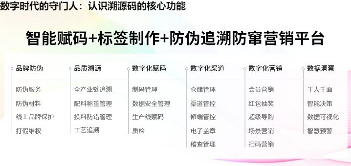 数字时代的守门人：认识溯源码的核心功能