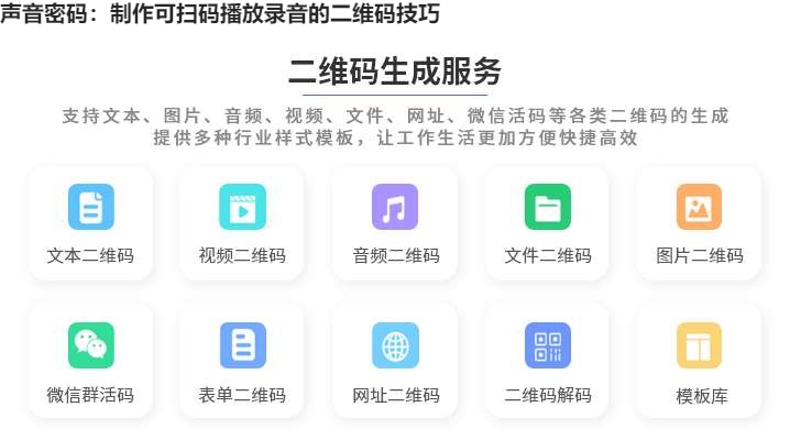 声音密码：制作可扫码播放录音的二维码技巧