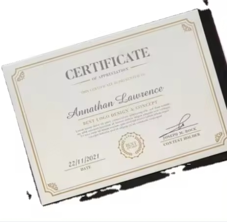 Glasses anti-counterfeiting certificate