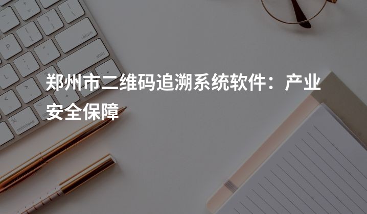 郑州市二维码追溯系统软件：产业安全保障