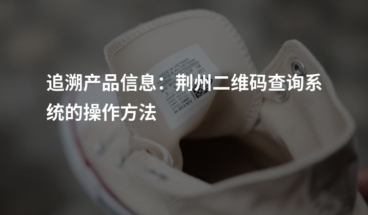 追溯产品信息：荆州二维码查询系统的操作方法