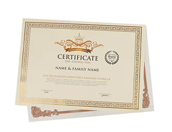 Anti-counterfeiting certificate production to protect the brand